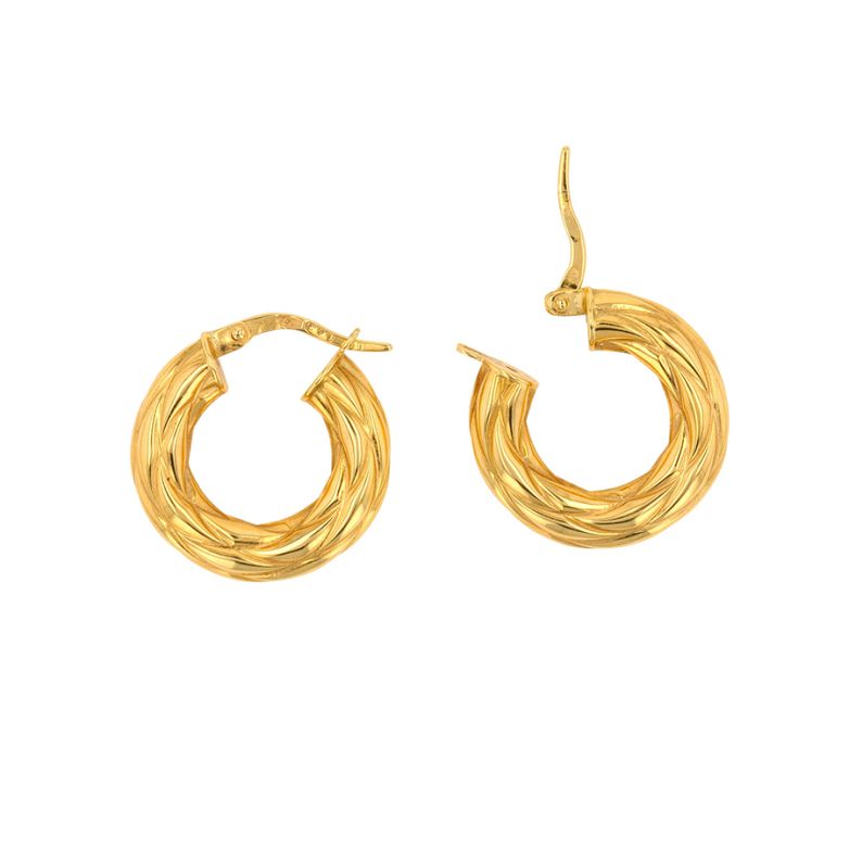 Boucles créoles or jaune 