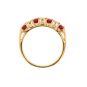 Bague or bicolore rubis et diamant(s) 
