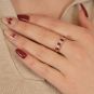 Bague or bicolore rubis et diamant(s) 