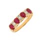 Bague or bicolore rubis et diamant(s)