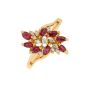 Bague or jaune rubis et diamant(s)