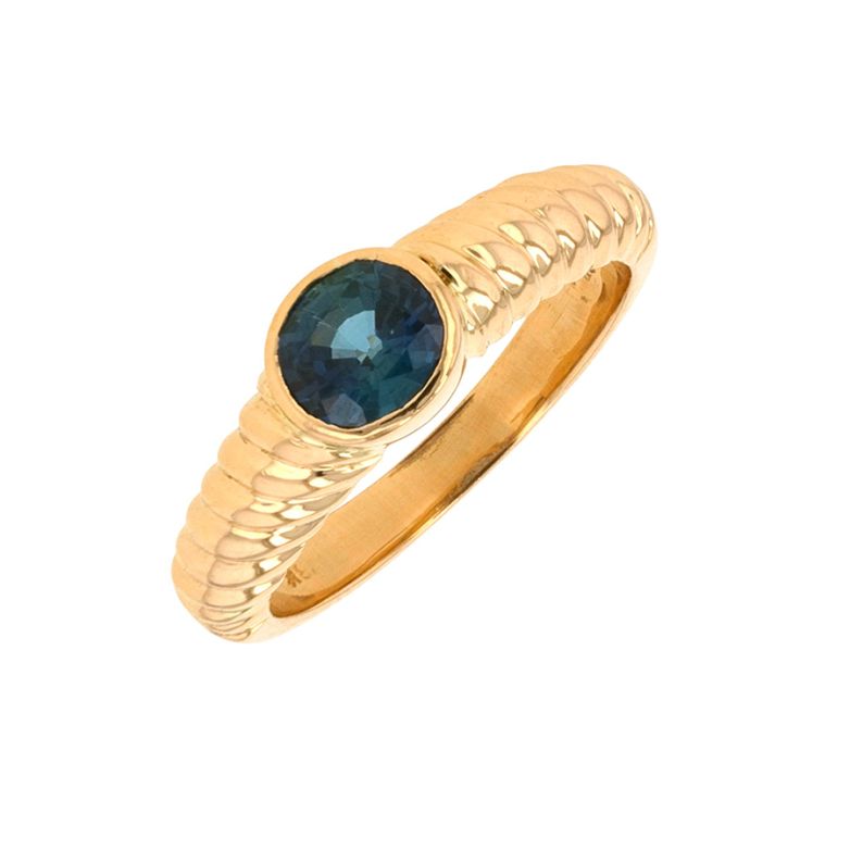 Bague or jaune Saphir