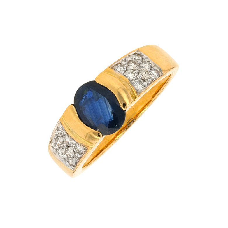 Bague saphir 1.14 carat et...
