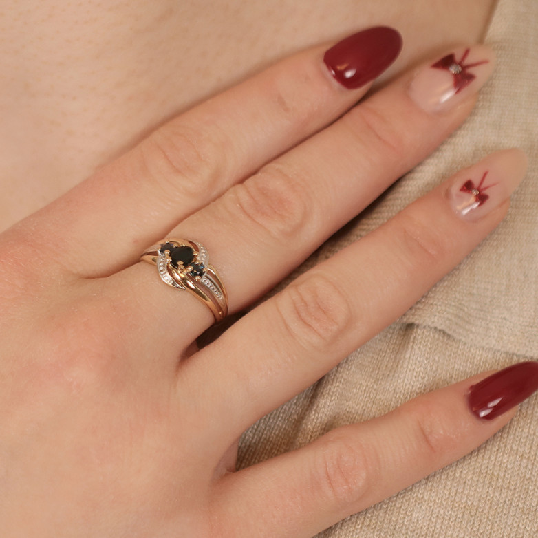 Bague saphirs 0.52 carat 2...