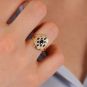 Bague or jaune Saphir 