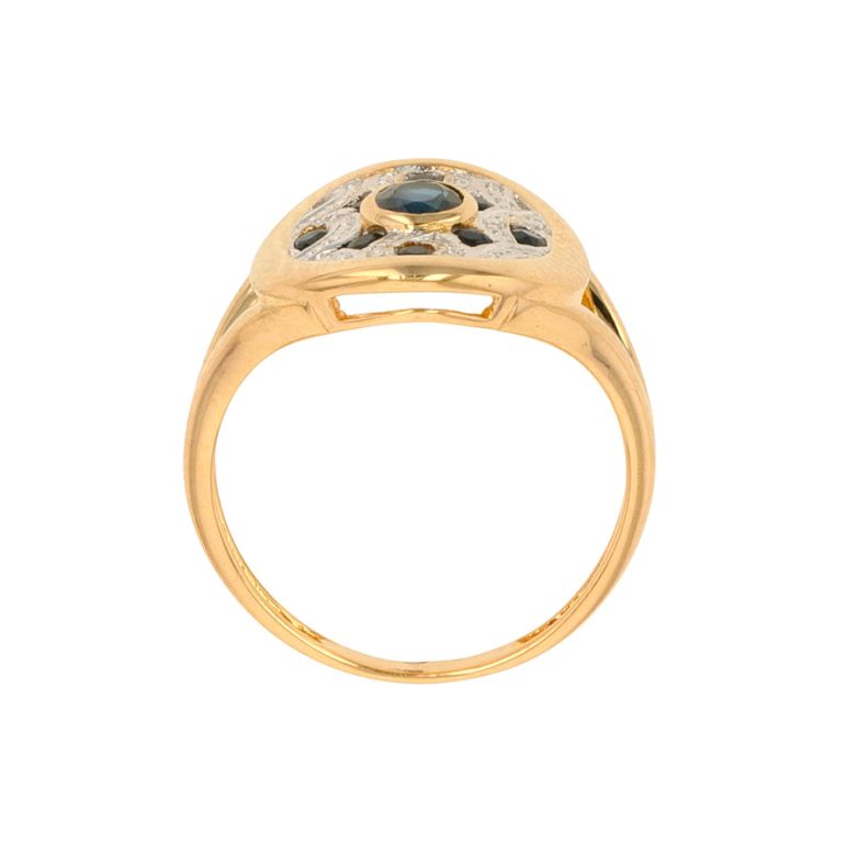 Bague or jaune Saphir 