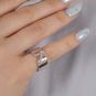 Bague or gris diamant (s) 