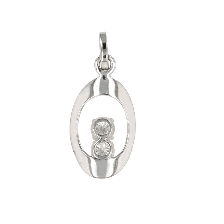 Pendentif or gris diamant (s) 