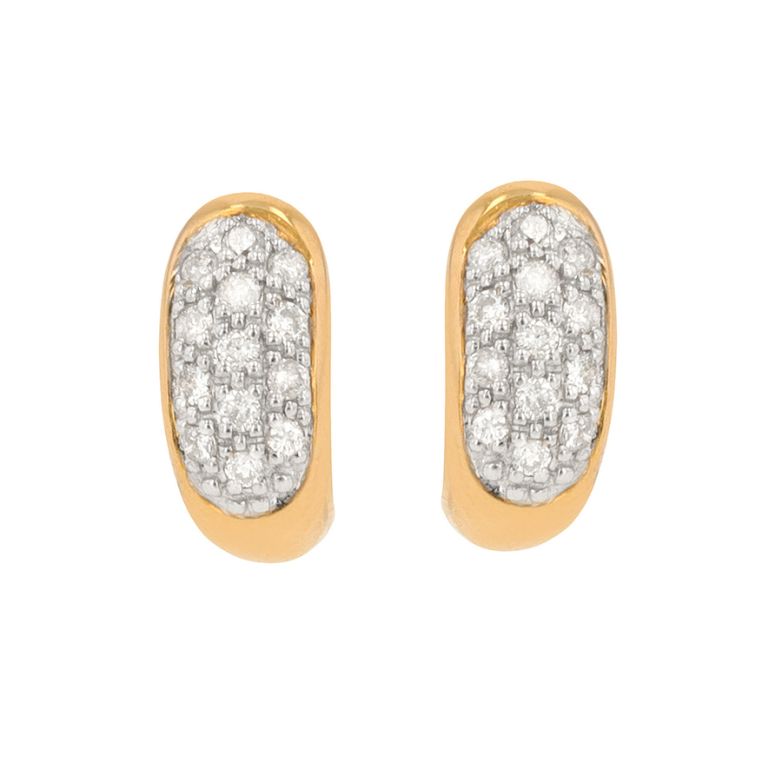 Boucles d'oreilles or jaune diamant (s)