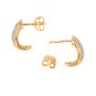 Boucles d'oreilles or jaune diamant (s) 