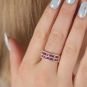Bague or jaune rubis et diamant(s) 