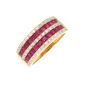 Bague or jaune rubis et diamant(s)