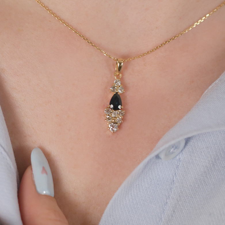 Pendentif vintage saphir...