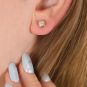 Boucles d'oreilles or jaune diamant (s) 