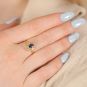 Bague or jaune saphir et diamant(s) 
