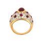 Bague or jaune rubis et diamant(s) 