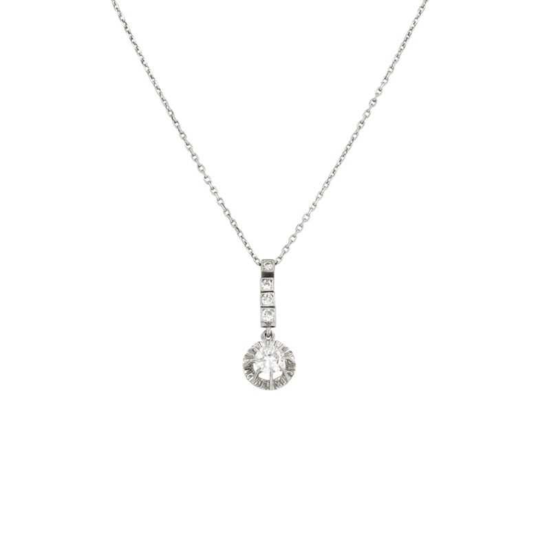 collier Platine diamant (s) Vintage