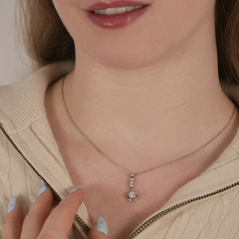 collier Platine diamant (s) Vintage 