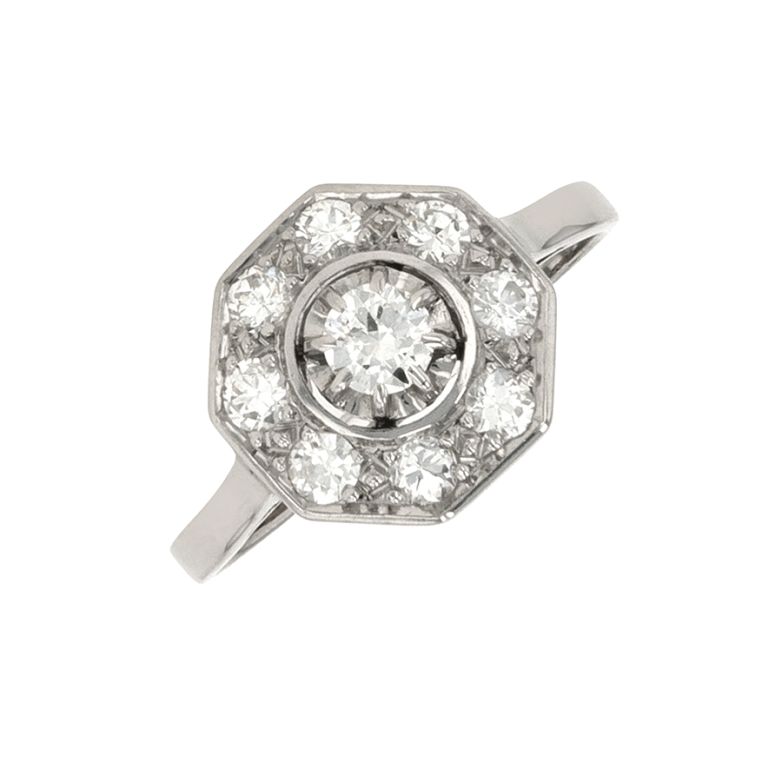 Bague Platine diamant (s)