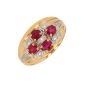 Bague or bicolore rubis et diamant(s) 