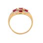 Bague or bicolore rubis et diamant(s) 
