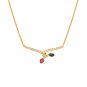 collier or jaune rubis et diamant(s) 