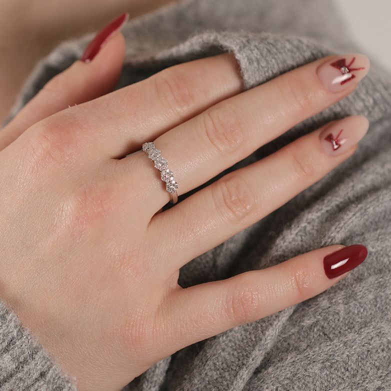 Bague or gris diamant (s) 