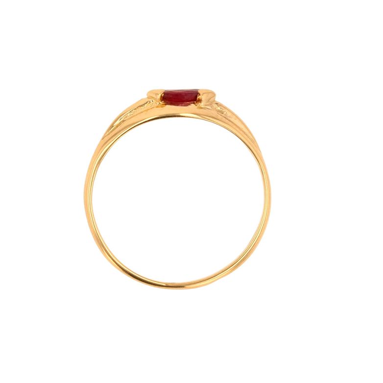 Bague or jaune Rubis 
