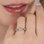 Bague or gris diamant (s) 