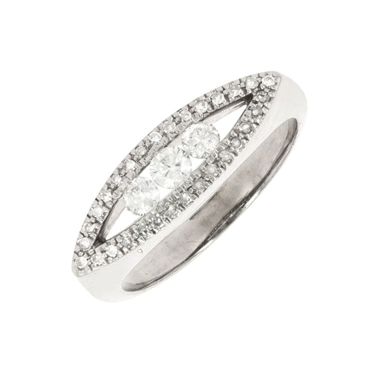 Bague or gris diamant (s)