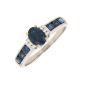 Bague or gris saphir et diamant(s)