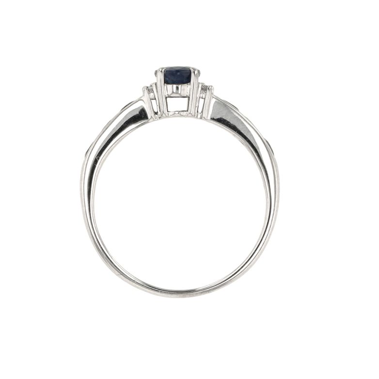 Bague or gris saphir et diamant(s) 