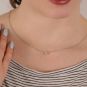 Collier maille forçat or gris diamant (s) 
