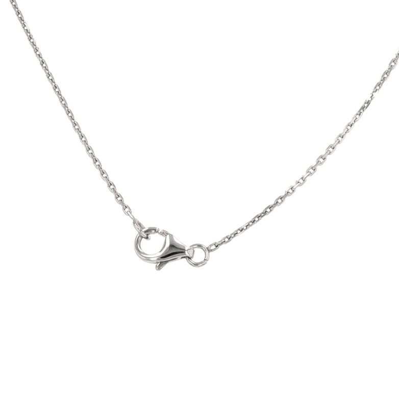 Collier maille forçat or gris diamant (s) 