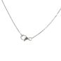 Collier maille forçat or gris diamant (s) 