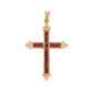 croix or jaune rubis et diamant(s) Rubis de synthèse