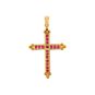 croix or jaune rubis et diamant(s) Rubis de synthèse