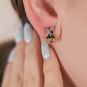 Boucles d'oreilles or bicolore 