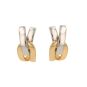 Boucles d'oreilles or bicolore
