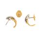 Boucles d'oreilles or bicolore 