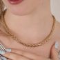 Collier maille Palmier or jaune 