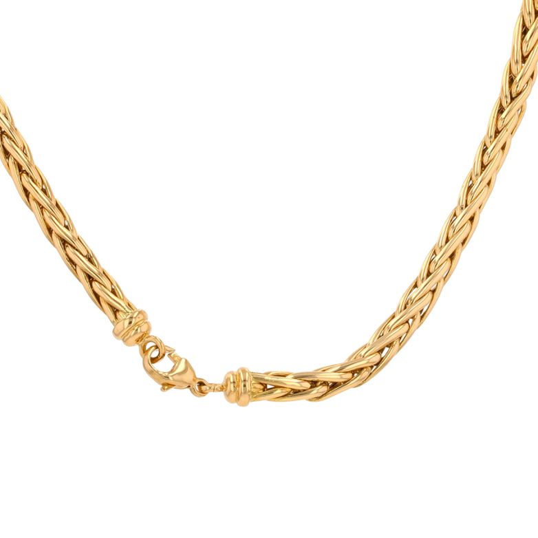 Collier maille Palmier or jaune 