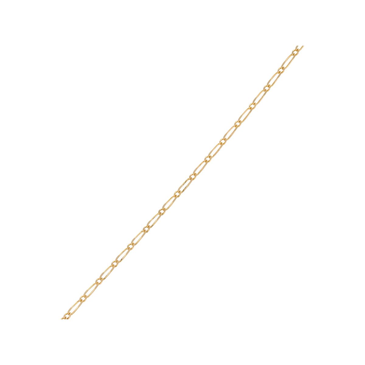 Chaine maille alternée or jaune 2.90g