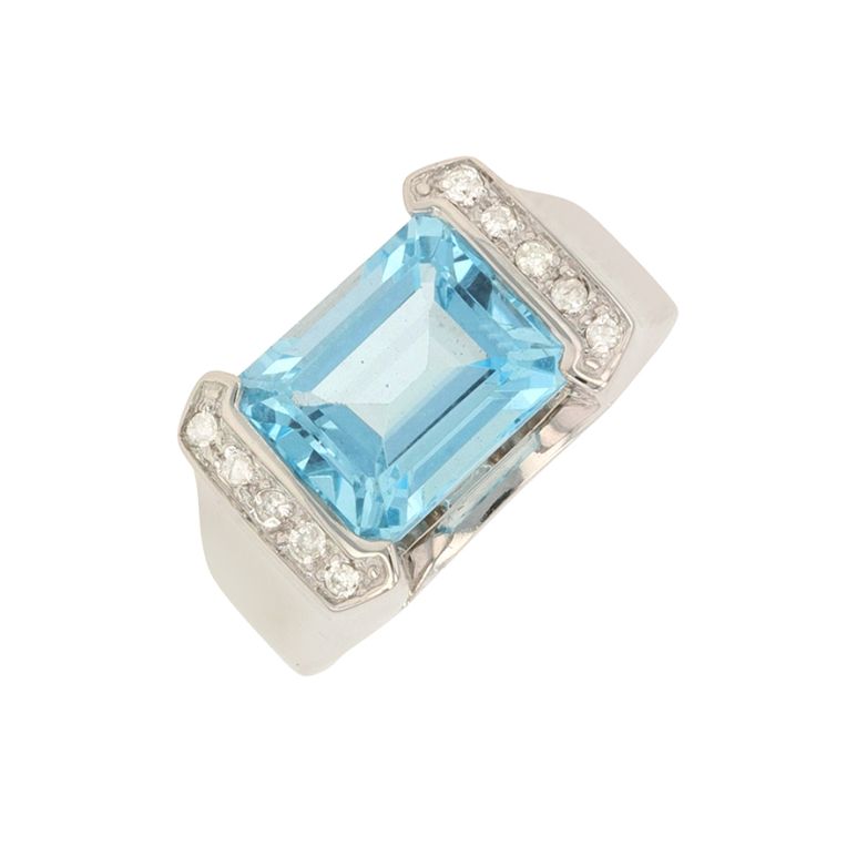 Bague or gris Topaze