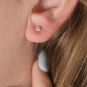 Boucles d'oreilles or jaune diamant (s) 