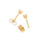 Boucles d'oreilles or jaune diamant (s) 