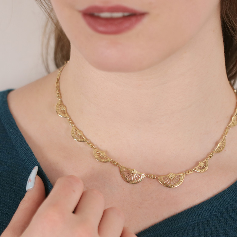 Collier vintage maille...