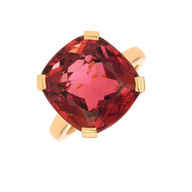 Bague or jaune Pierres fines tourmaline rapport TELLURIA