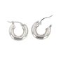 Boucles créoles or gris 