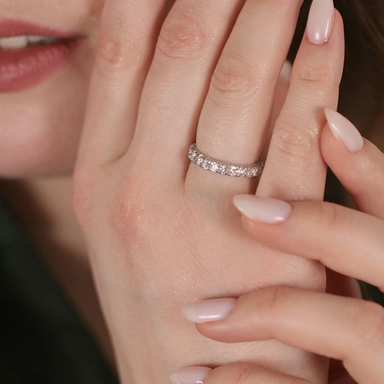 Alliance or gris diamant (s) 